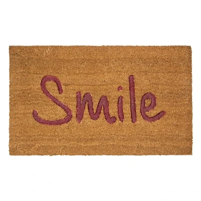Natural Coir Smile Doormat