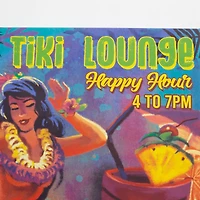 Tiki Lounge Sign Outdoor Canvas Art Print - 24"x36"
