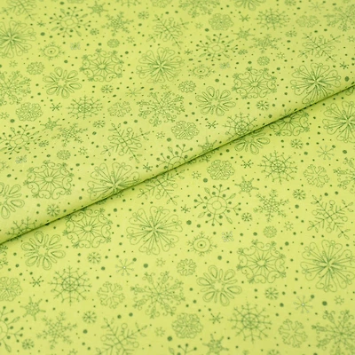 SINGER Christmas Snowflakes on Cotton Fabric