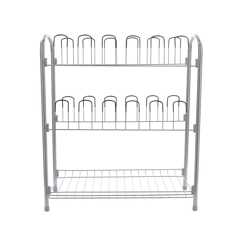 Organize It All 12 Pair Floor Shoe Rack With Shelf