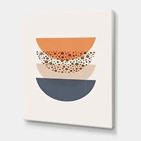 Designart - Abstract Sun & Moon Geometrics In Blue & Orange