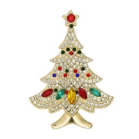 Gem-Studded Christmas Tree Brooch by Celebrate It™