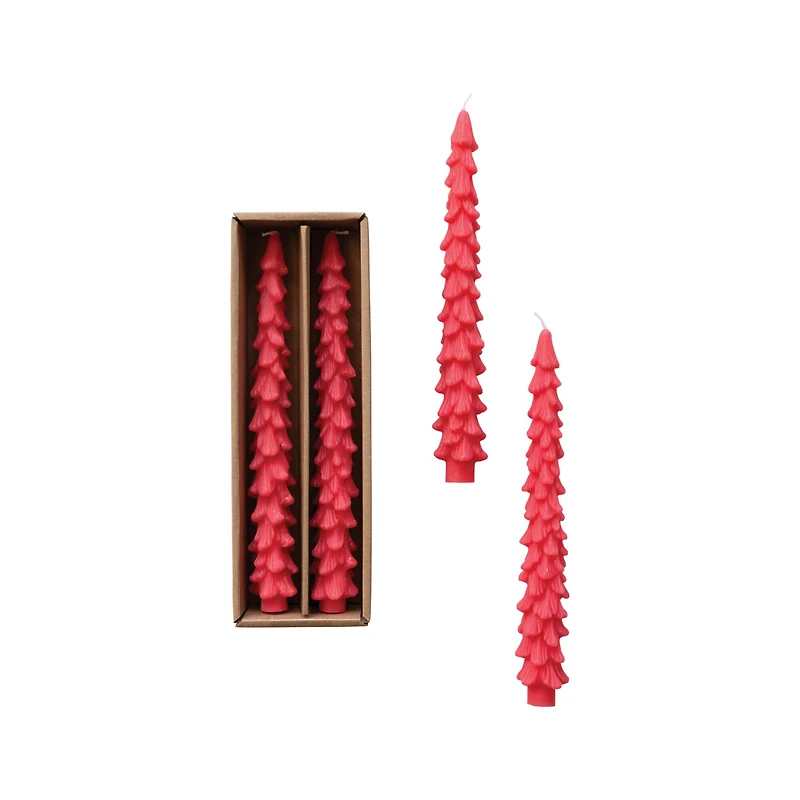 Hello Honey 10" Watermelon Unscented Tree Shaped Taper Candles, 2ct.