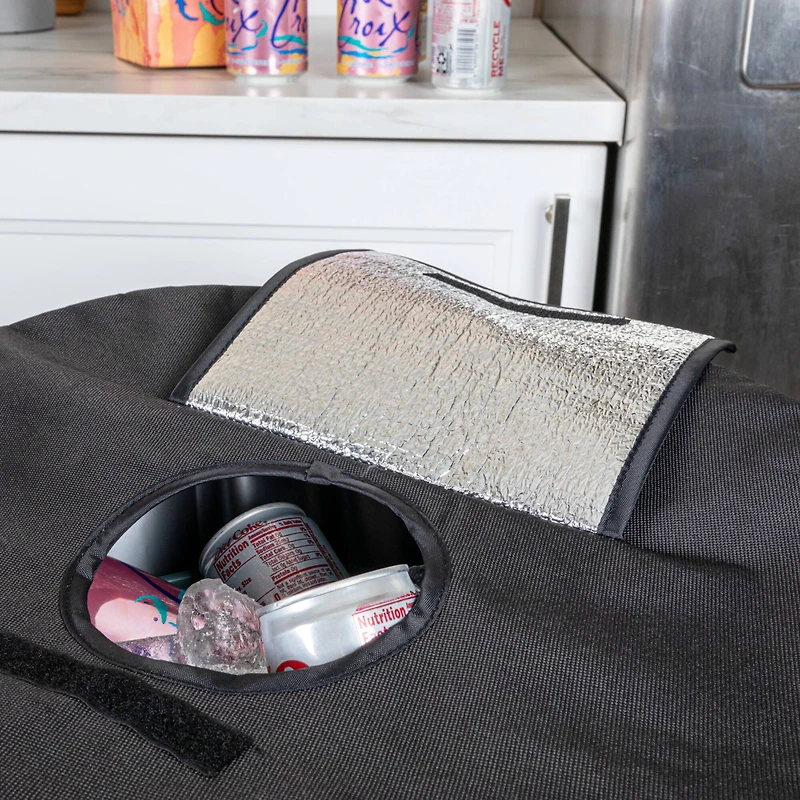 Household Essentials 2.75ft. Black Thermal Standing Cooler with Travel Bag