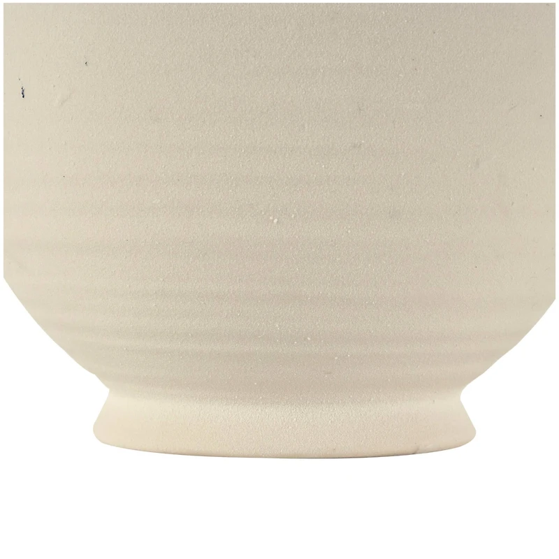 13" Ceramic Textured Vase with Ring Handles