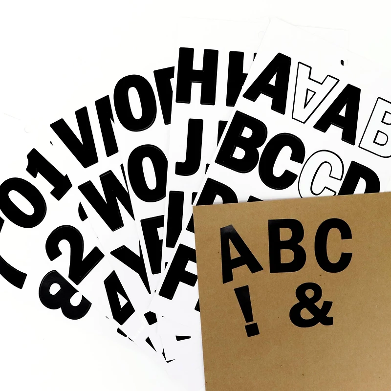 Black Vinyl Alphabet Sticker Sheets by Recollections™