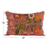 Hello Honey® 24" x 16" Floral Whisper Lumbar Pillow