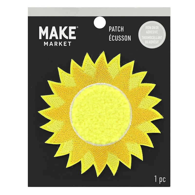 Iron-On & Adhesive Sun Embroidered Patch by Make Market®