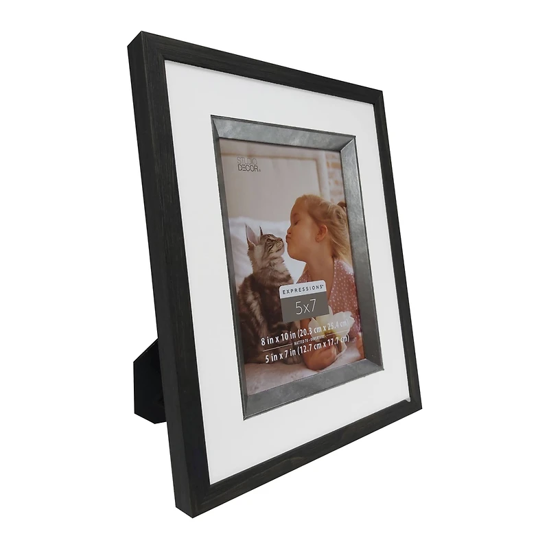 Expressions™ 5" x 7" Black & Silver Fillet Frame by Studio Décor®