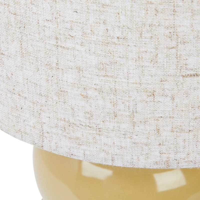 Hello Honey® 19" Green Modern Ceramic Table Lamp with Fabric Shade