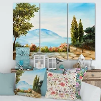 Designart - Mountains View By The Sea Side