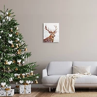 Stupell Industries Winter Deer Mountain Snowfall Canvas Wall Art