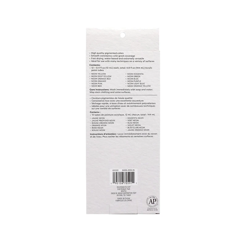 12 Packs: 12 ct. (144 total) Neon Acrylic Paints by Artist's Loft™ Necessities™