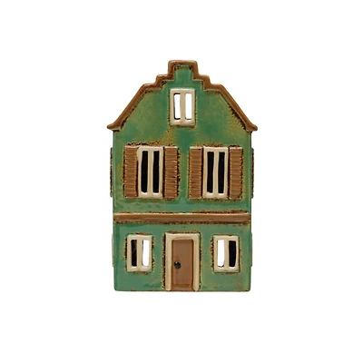 Hello Honey® 7.5" Mint & White Stoneware House Décor Accent