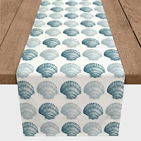 Blue Seashells Twill Table Runner