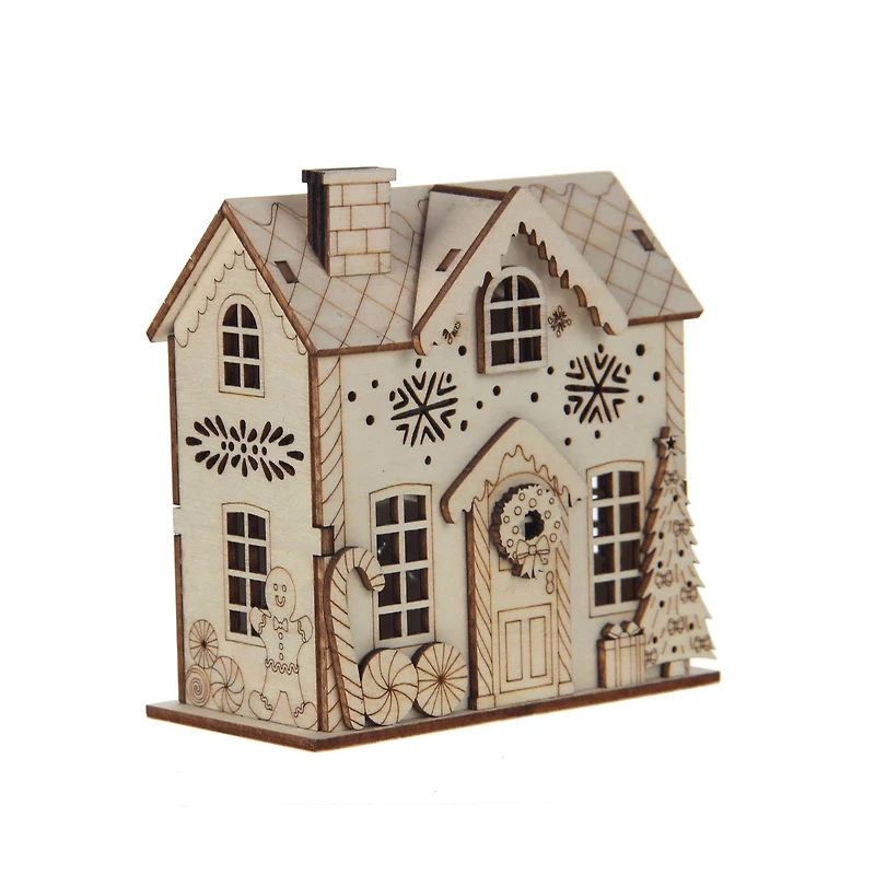 DIY LED Wood Village Candy Cane House by Make Market®