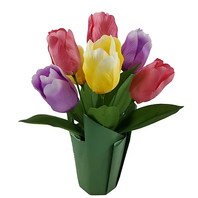 14" Lavender, Pink, & Yellow Potted Tulip by Ashland®