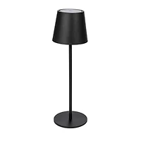 Hello Honey® 14.5" Black Round Metal LED Rechargeable Table Lamp