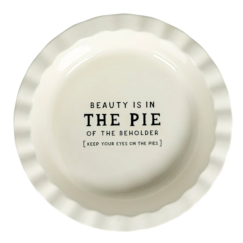 Hello Honey® White 11.25" Round Stoneware Pie Dish