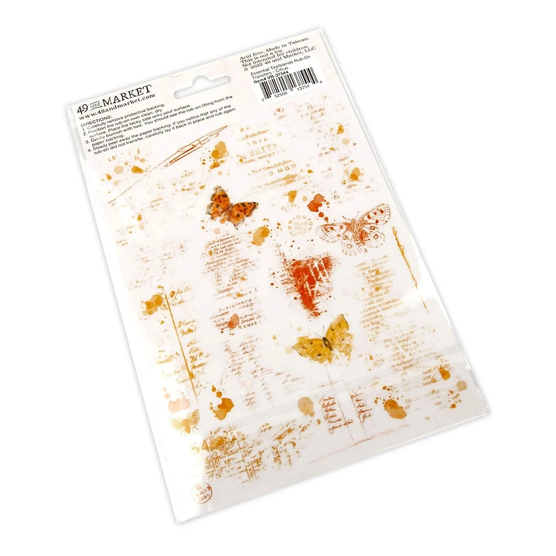 49 And Market Essential Textblends Rub-On Transfers