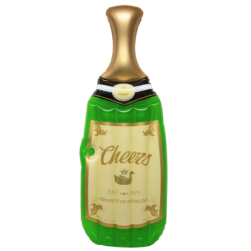94" Green & Gold Champagne Bottle Swimming Pool Float