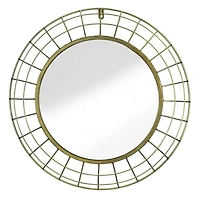 Golden Wire Dome Framed Wall Mirror
