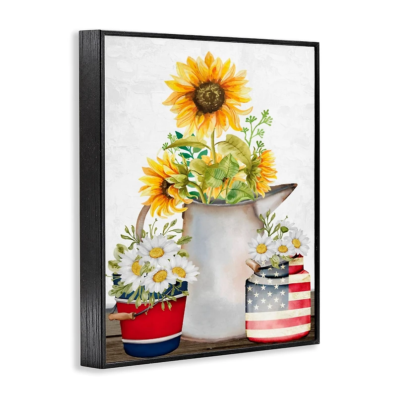 Stupell Industries Americana Flower Bouquets Framed Giclee Art
