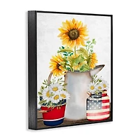 Stupell Industries Americana Flower Bouquets Framed Giclee Art