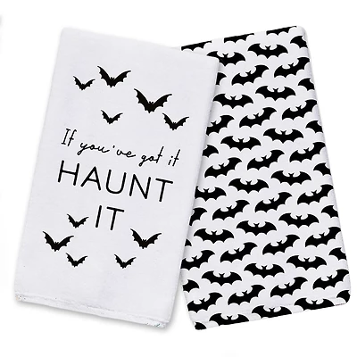 Haunt It Bat Group Tea Towel Set