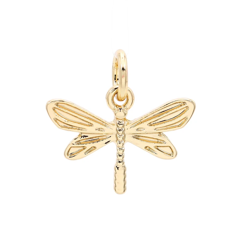 14K Gold Plated Dragonfly Charm by Bead Landing™
