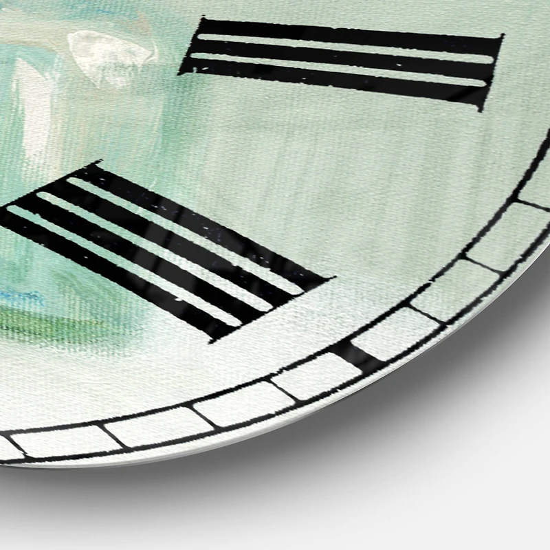 Designart 'Pastel Bath Iii Farmhouse Wall Clock