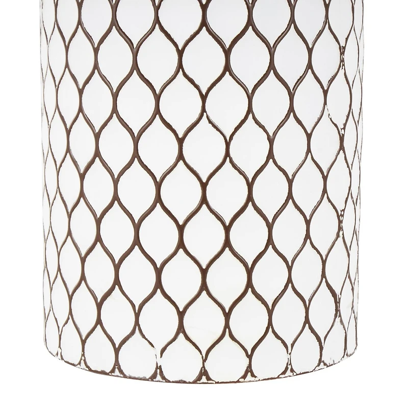 White Metal Tall Trellis Floor Vase, 3ct.