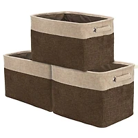Sorbus 11" Brown Twill Storage Baskets, 3ct.