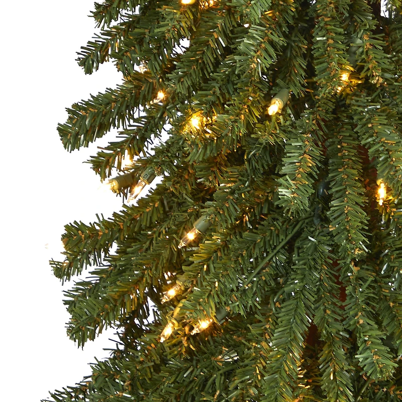 6ft. Pre-Lit Grand Alpine Artificial Christmas Tree, Clear LED Lights