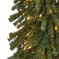 6ft. Pre-Lit Grand Alpine Artificial Christmas Tree, Clear LED Lights