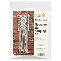 Solid Oak Make-Rame™ Triangle Macramé Mini Wall Hanging Kit