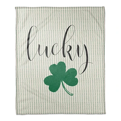 Lucky Clover 50" x 60" Coral Fleece Blanket