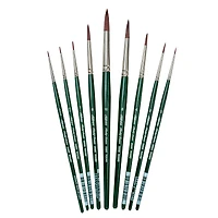 Silver Brush Limited Ruby Satin® 9 Round Brush Set