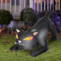 2.5ft. Airblown® Inflatable Halloween Black Cat with Tail Up