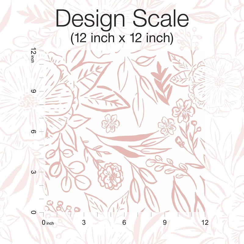 RoomMates Pink & White Floral Sketch Peel & Stick Wallpaper