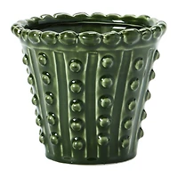 Hello Honey® Green Stoneware Hobnail Planter