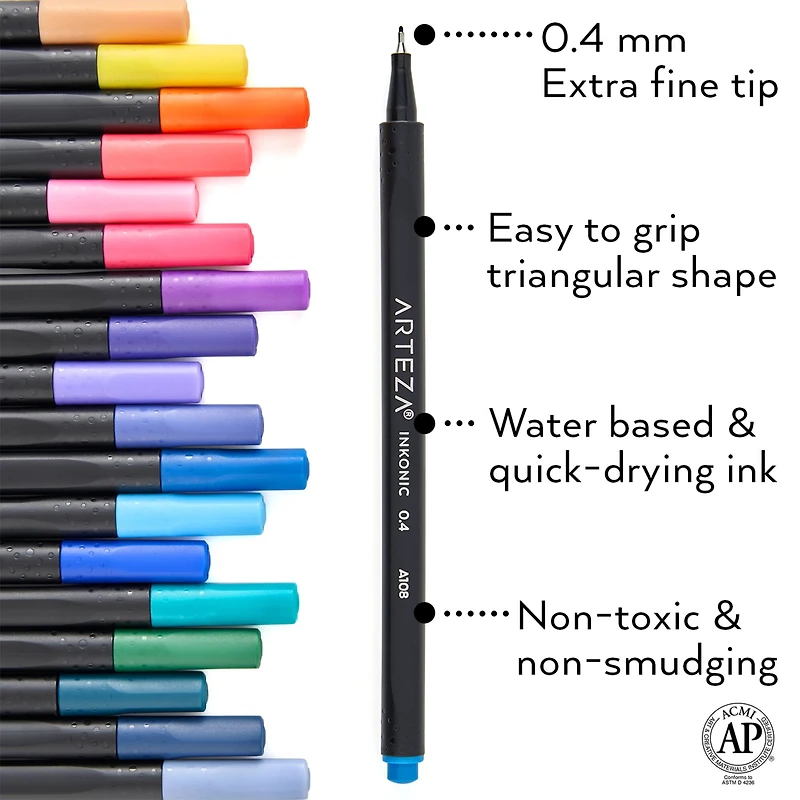 Arteza® Inkonic® 24 Fineliner Pen Set
