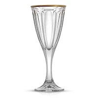 JoyJolt® 6oz. Gold Rimmed Windsor Crystal White Wine Glasses, 2ct.