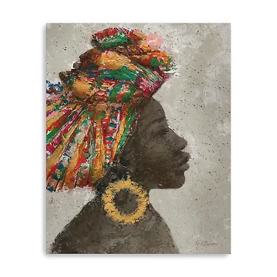 Portrait Of A Woman I (Gold Hoop) Canvas Giclee
