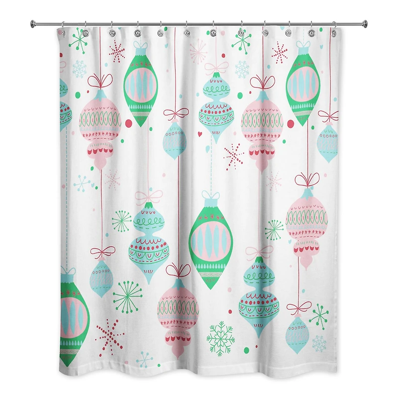 Retro Funky Ornaments Shower Curtain