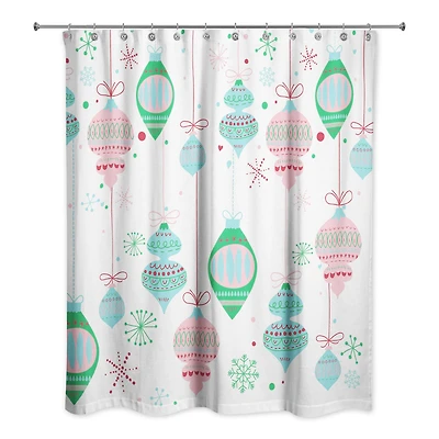 Retro Funky Ornaments Shower Curtain