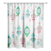 Retro Funky Ornaments Shower Curtain