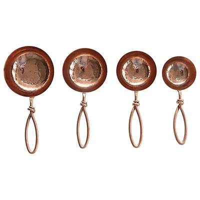 Hello Honey® Hammered Stainless Steel Scoops with Leather Tie Set