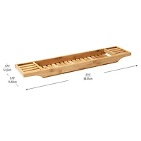 Mind Reader Bali Collection 27.5" Luxury Bamboo Bath Caddies, 2ct.