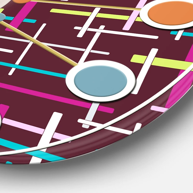 Designart 'Retro Abstract Design Xiv Mid-Century Modern Wall Clock